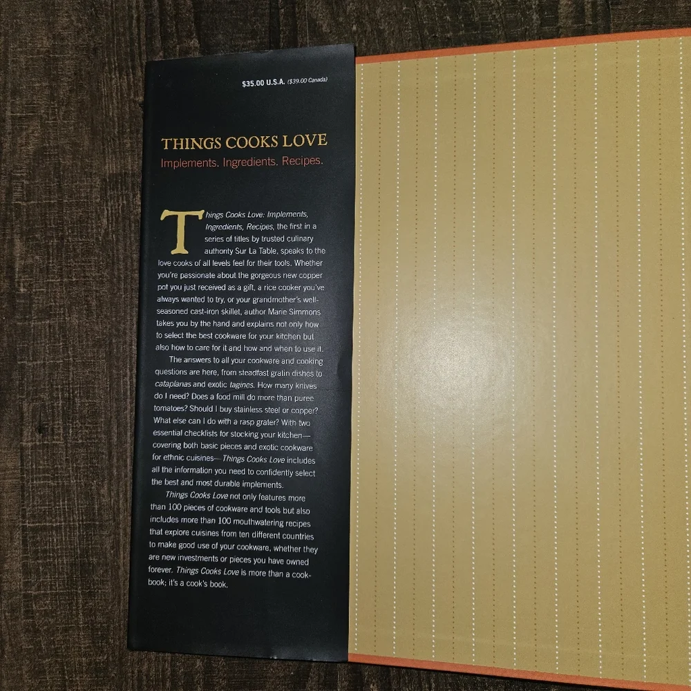 Sur La Table Things Cooks Love Hardback Cookbook